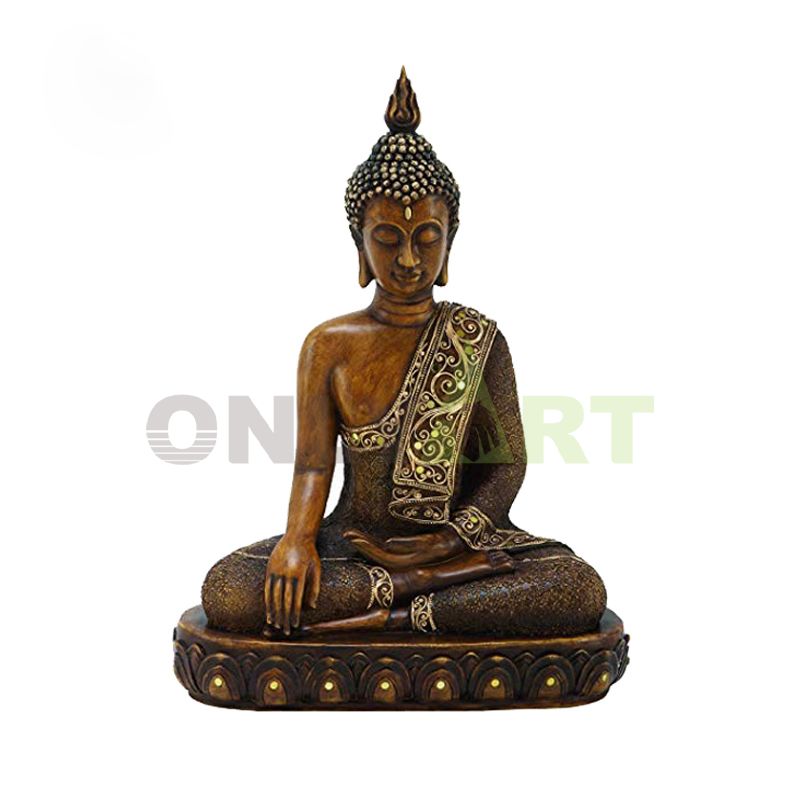 Metal crafts religious sculpture bronze brass tibetan sitting buddha figurines statue