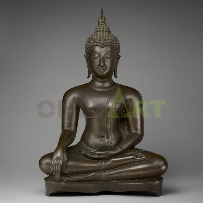 Carving modern religious art model life size bronze gold buddha statue