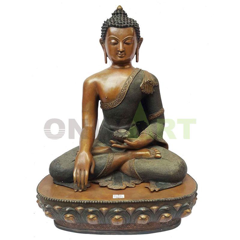 India religion silver sitting Buddha