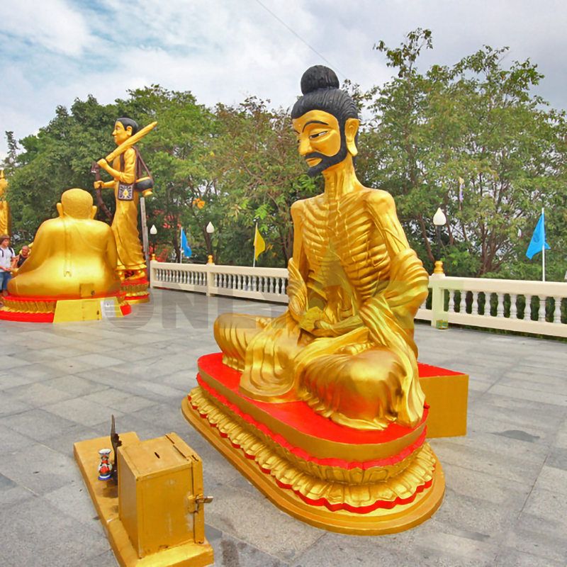 Giant Gilded Statues of Thai bronze stand for sale