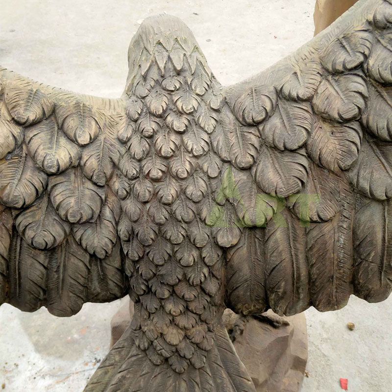 Large animal metal casting bronze eagle sculpture for exterior garden