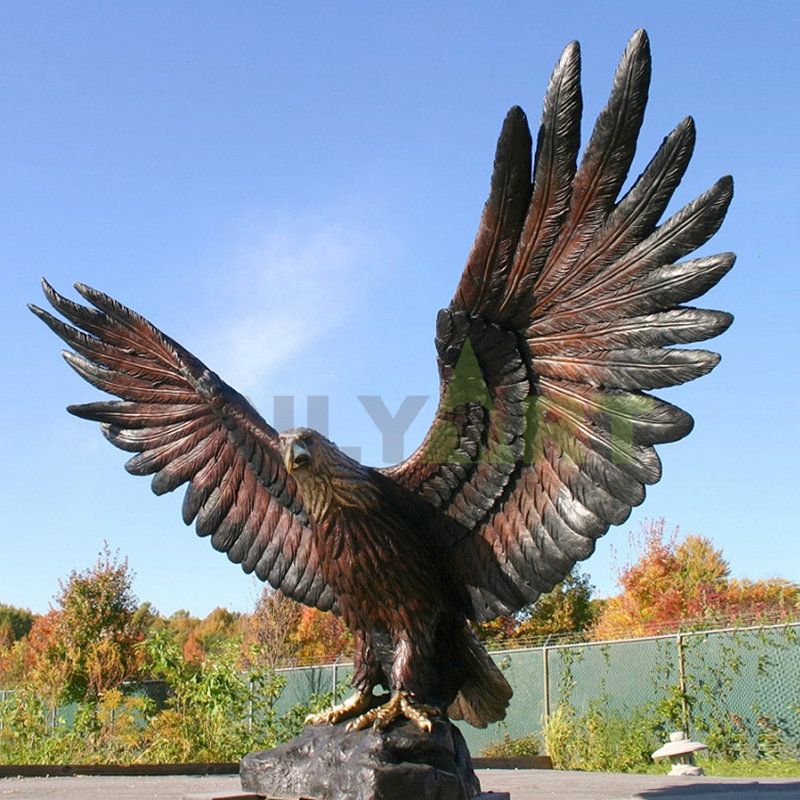 New product large garden outdoor metal bronze eagle fountain