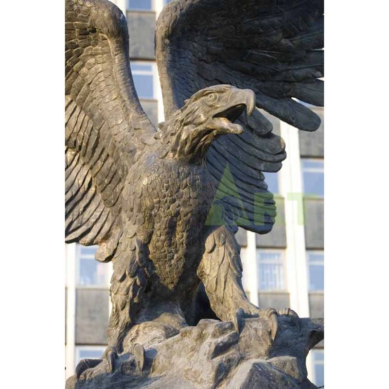 Life Size Bronze Flying Eagle Winged Art Sculpture Large Copper Vulture Sculpture