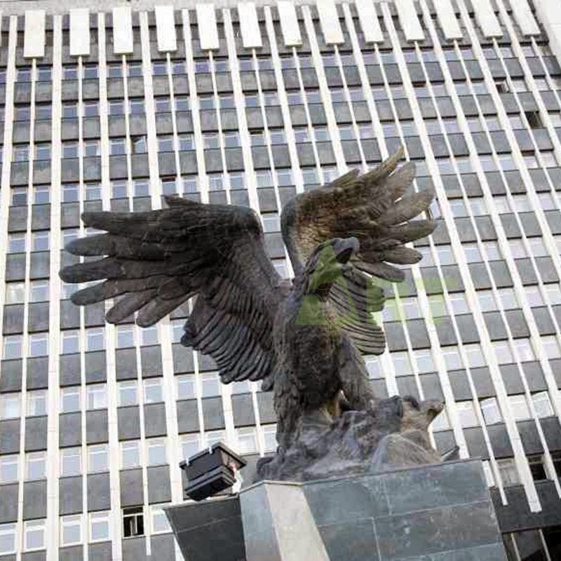 Life Size Bronze Flying Eagle Winged Art Sculpture Large Copper Vulture Sculpture