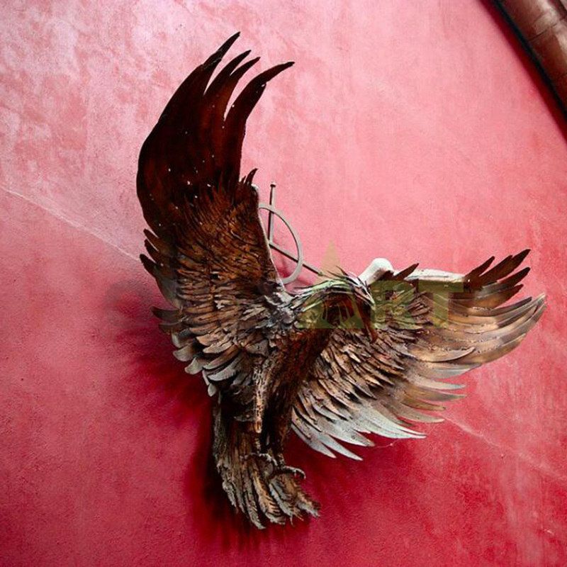 Custom Metal Craft Garden Sculpture Bronze Eagle Statue