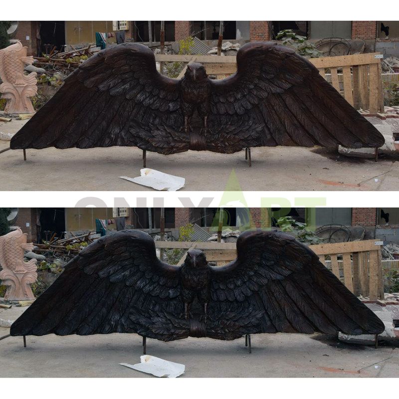 Outdoor large size bronze eagle sculptures for home park decoration
