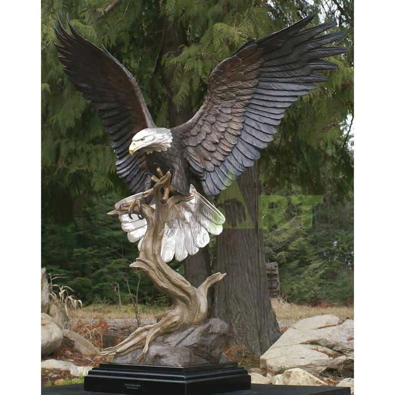 A religious sculpture of a winged eagle