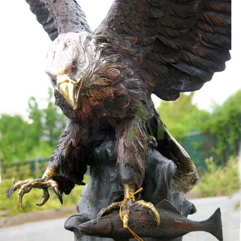 Large metal bird bronze wing carving can be customized by hand
