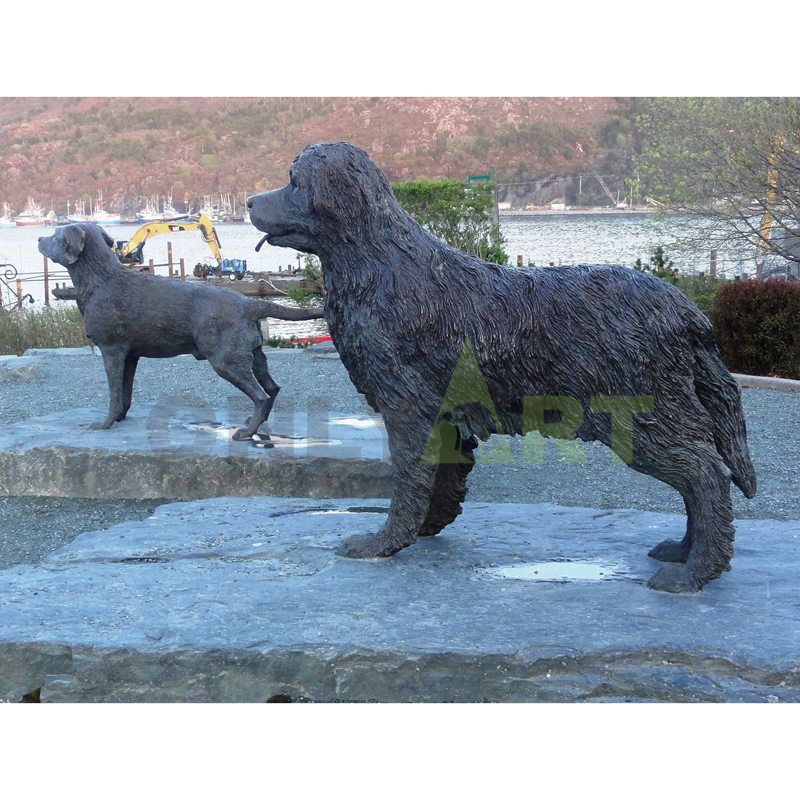 Custom life size metal animal statue bronze dog sculpture