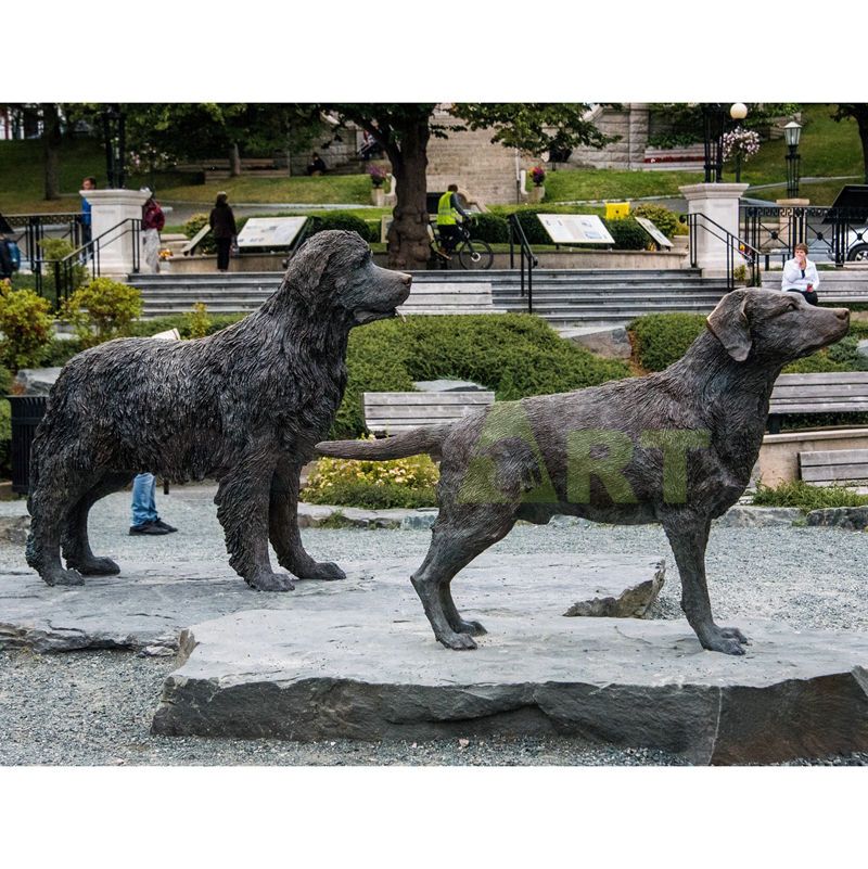 Custom life size metal animal statue bronze dog sculpture