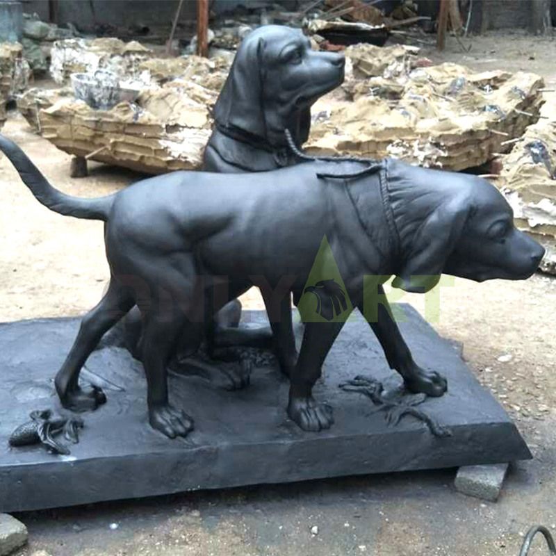 Bronze sculpture foundry life size bronze dog sculpture for yard