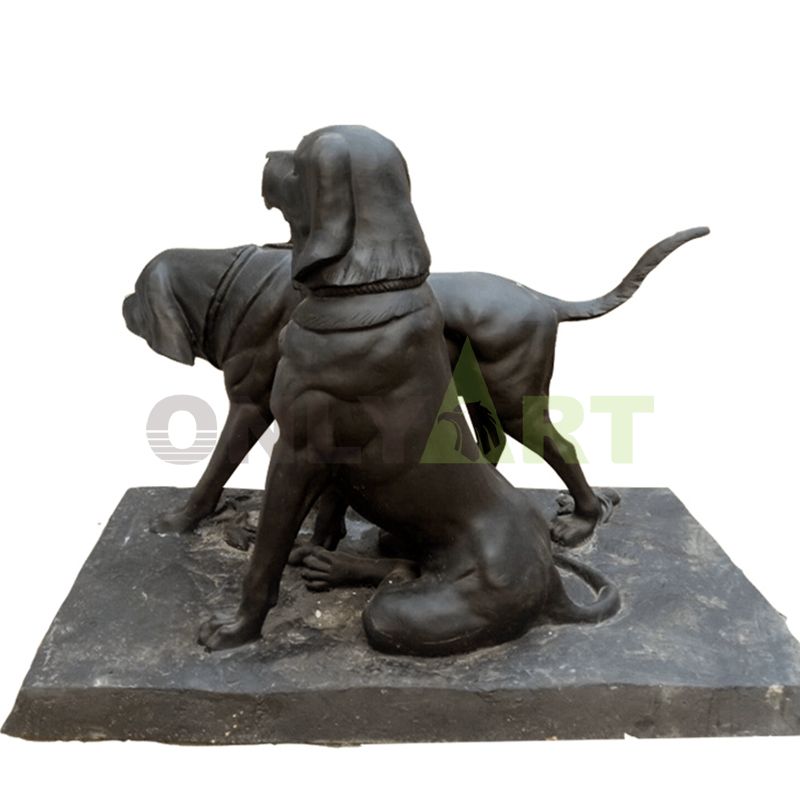 Bronze sculpture foundry life size bronze dog sculpture for yard