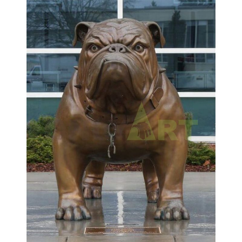 Custom Made Small Bronze French Bulldog Statue for Sale