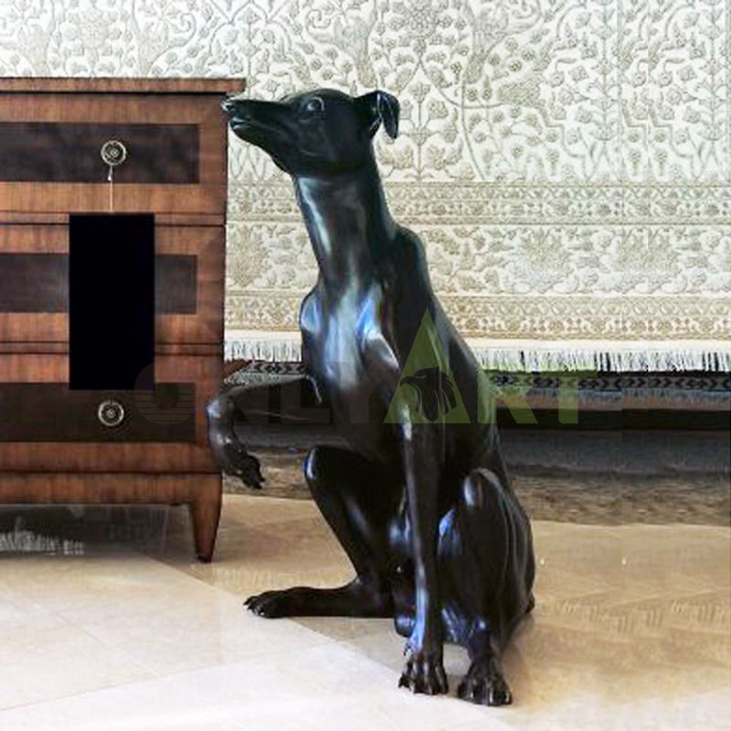 Large Boxer Dog Statue Bronze sculpture