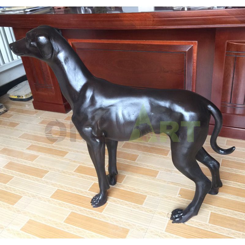 Large Boxer Dog Statue Bronze sculpture