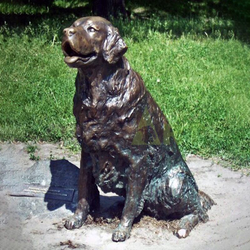 Dog Bronze Sculpture For Garden