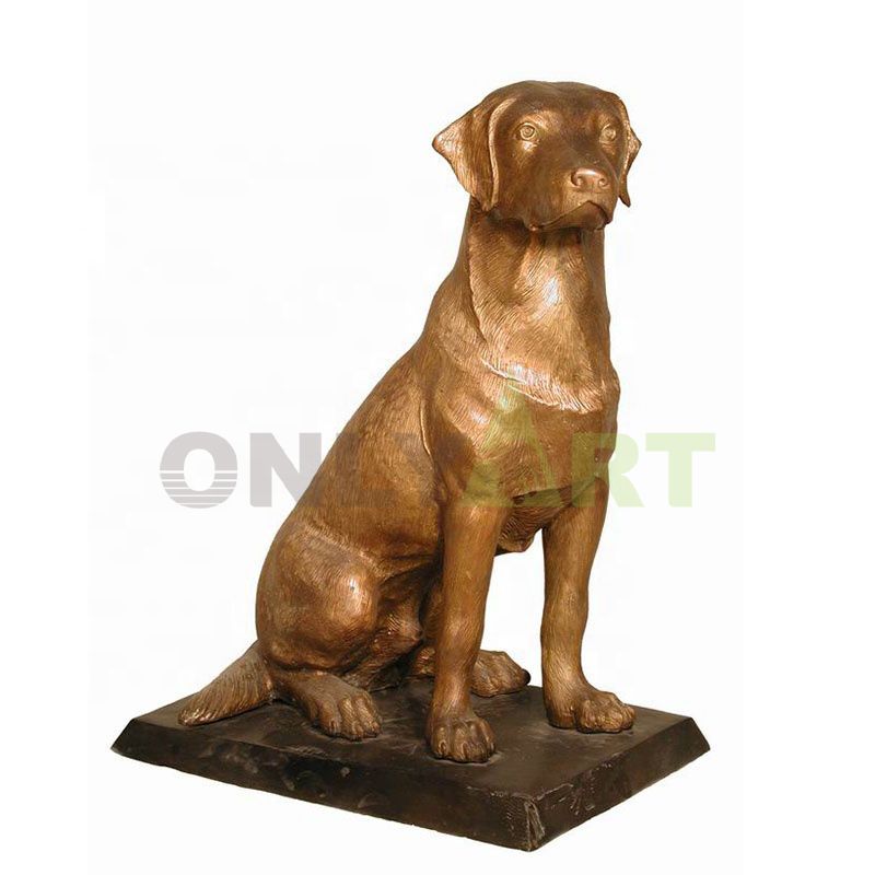 Dog Bronze Sculpture For Garden