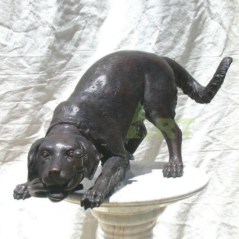 Memorable Mutts Dog Sculpture on a tomb, customizable