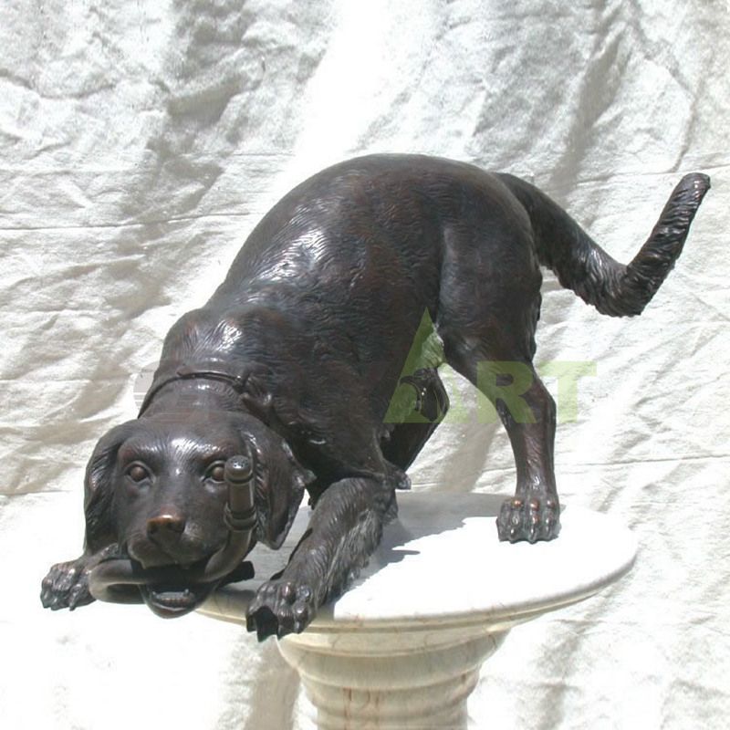 life size antique bronze doberman dog statues sculpture
