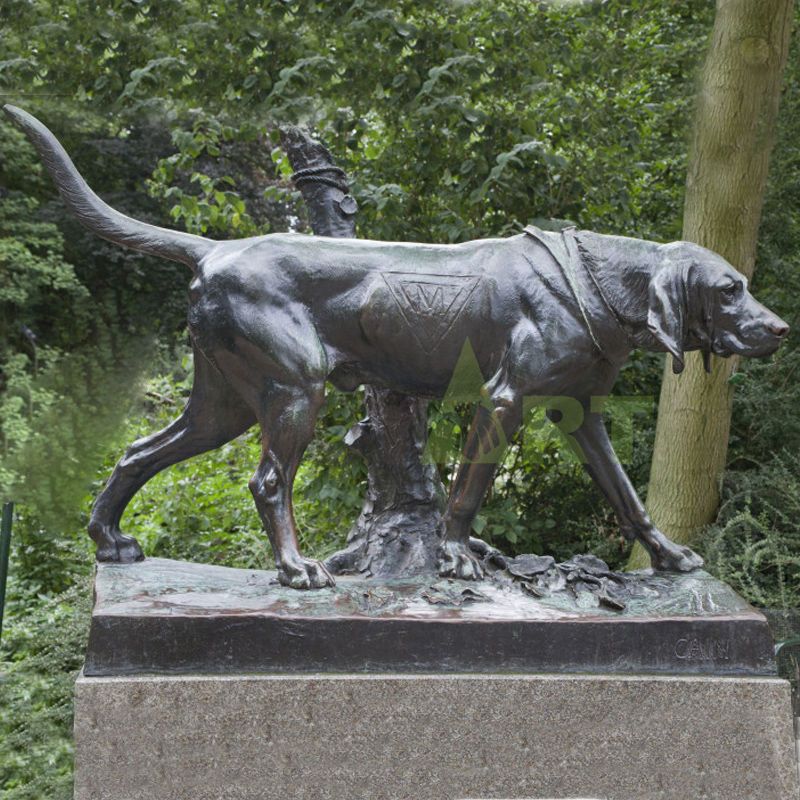 Decorated with life-size bronze dogs, dogs on tombstones