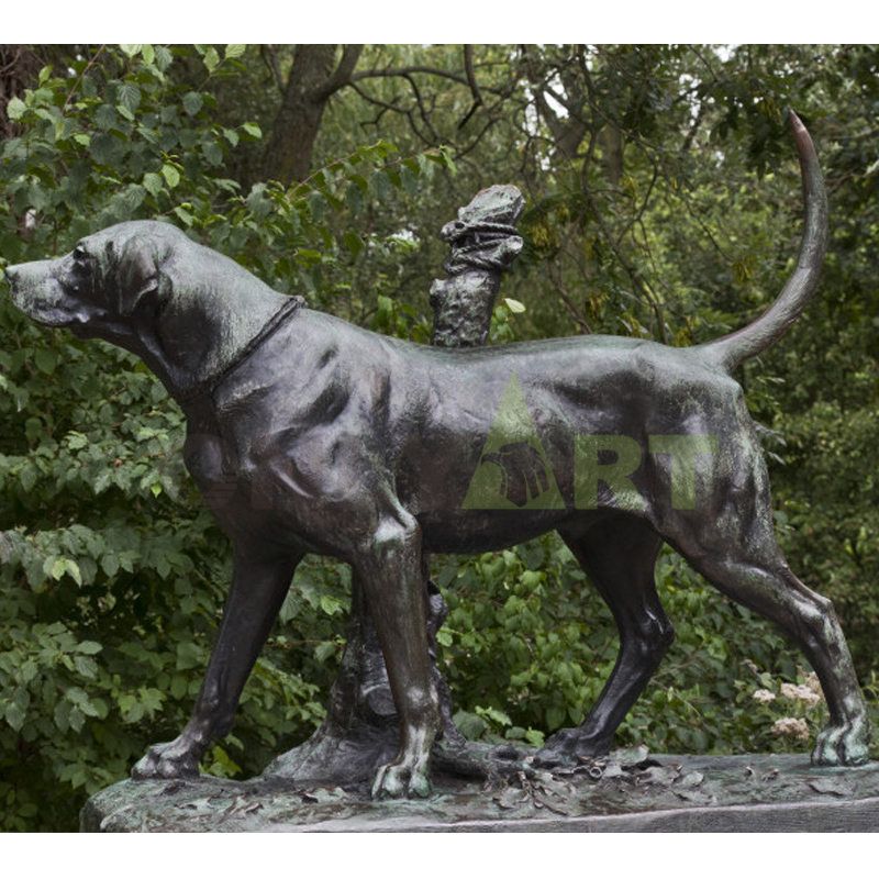 Decorated with life-size bronze dogs, dogs on tombstones