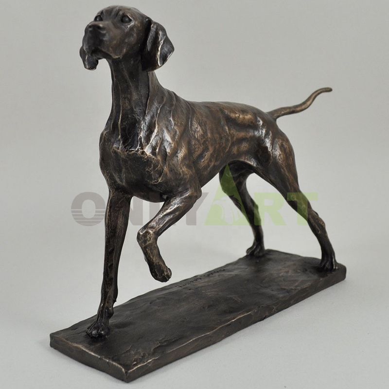 about German Short Haired Pointer Resin Bronze Sculpture Gift
