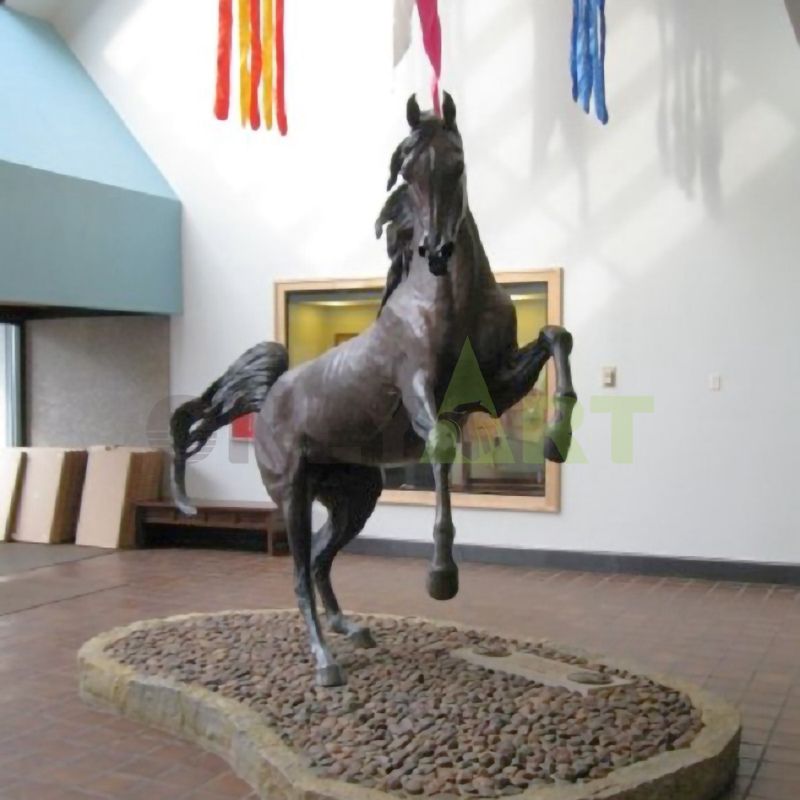Large Vivid Bronze Running Horse Statue, Bronze Horse Sculpture