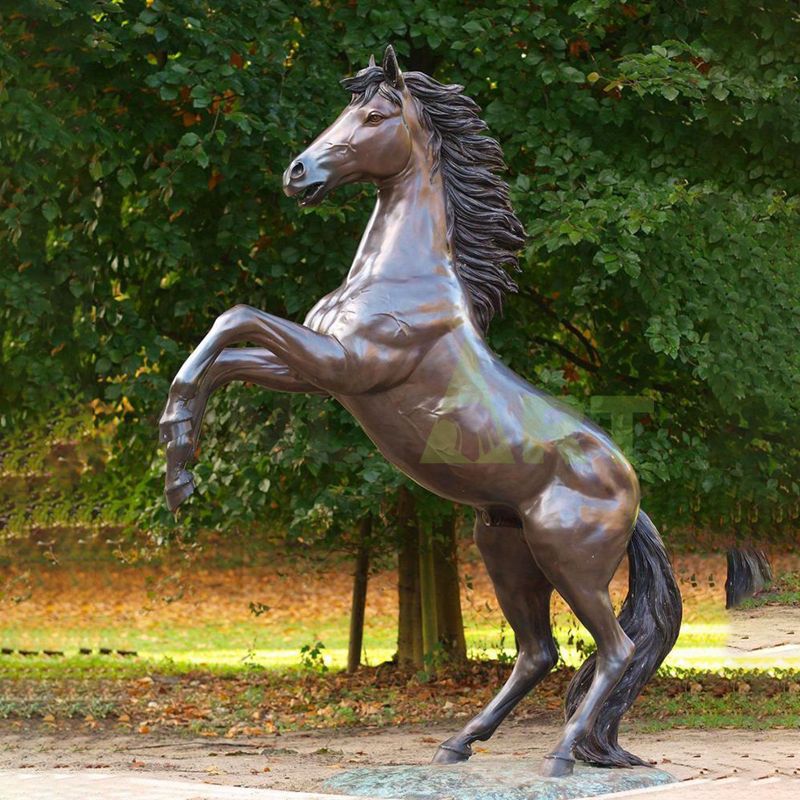 European life size garden decoration bronze standing horse sculpture