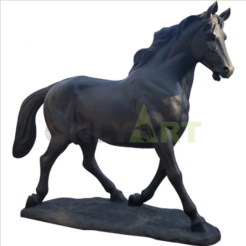 Cast iron bronze horse sculpture for home decor