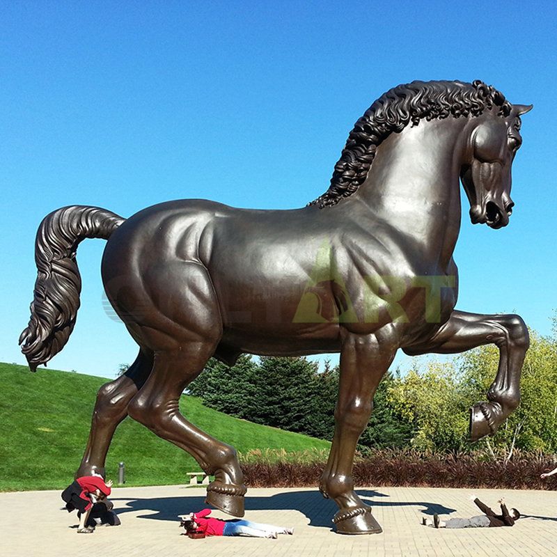Garden Decor Life Size Animal Copper Antique Metal Bronze Horse Sculpture