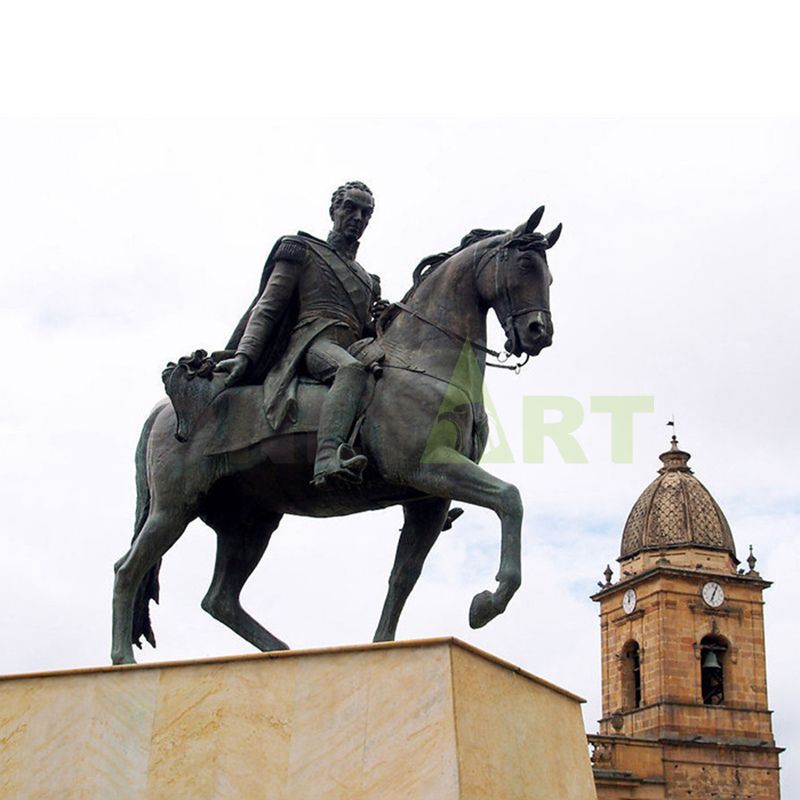 The knight and his steed are in front of the castle