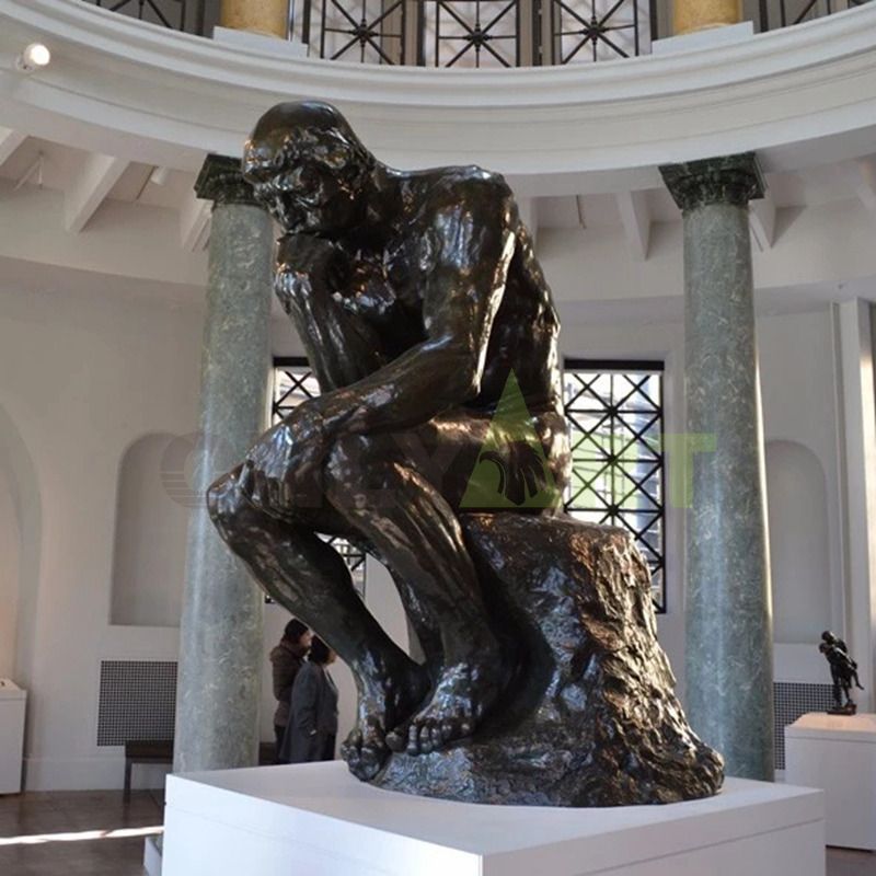 Rodin's Masterpiece The Thinker Bronze Sculpture Artist work replicated sculpture