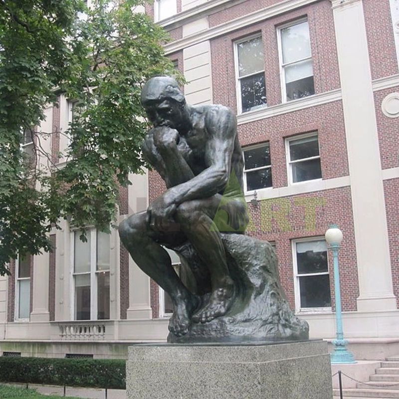 The famous bronze sculpture by Auguste Rodin