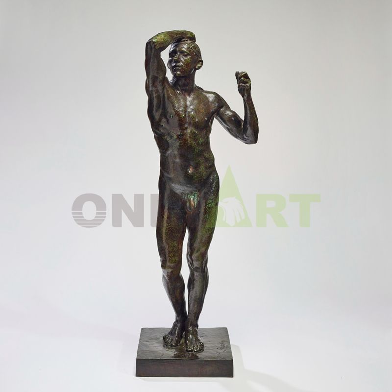 Hot sale Bronze Naked Man by Rodin Sculpture for factory price