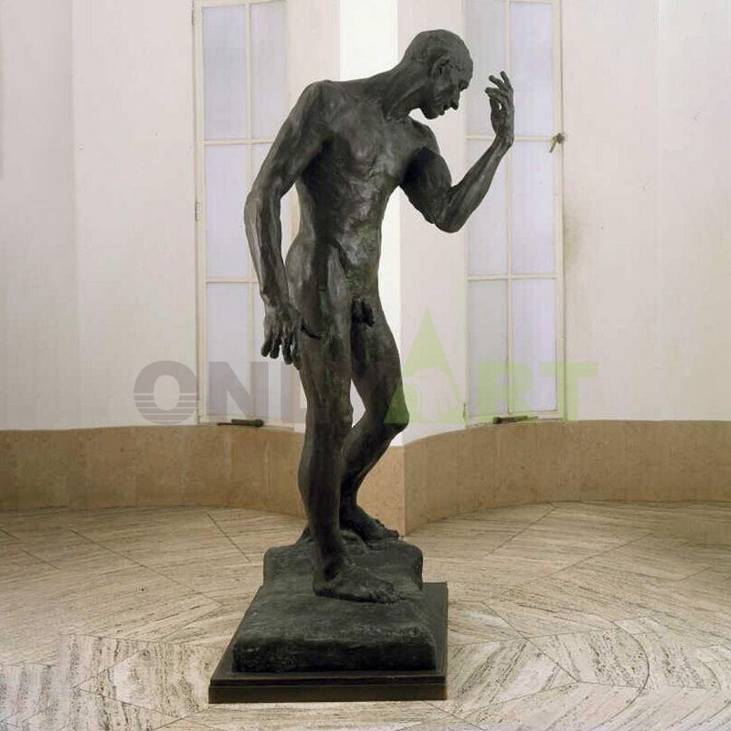 Bronze Art Foundry Reproduction Antique Statue Bronze Rodin Adam Sculpture For Meditation