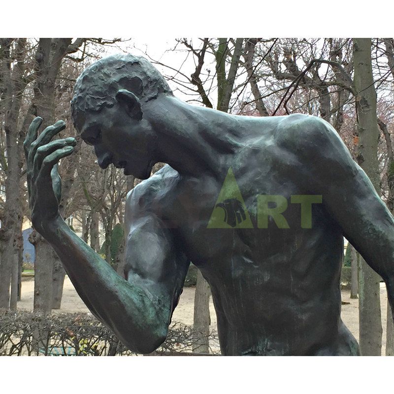 Bronze Art Foundry Reproduction Antique Statue Bronze Rodin Adam Sculpture For Meditation