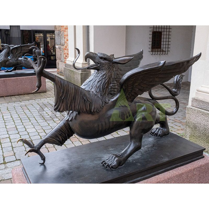 Griffin bronze sculptures are for sale