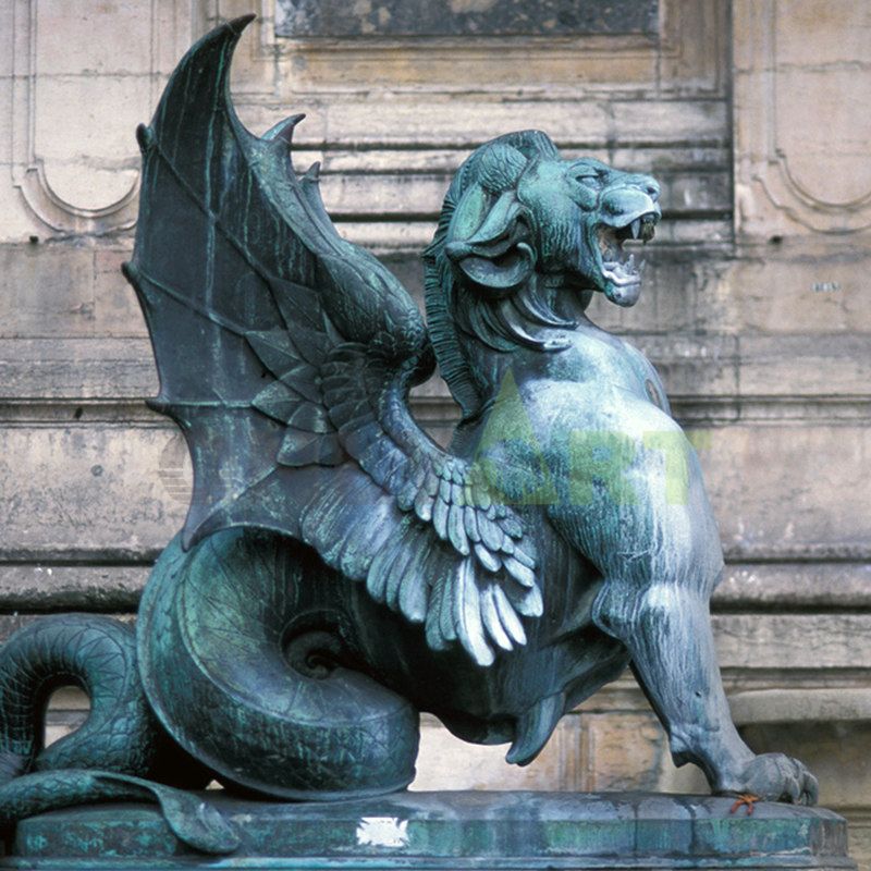 Ancient origins of mythical beasts, bronze sculpture