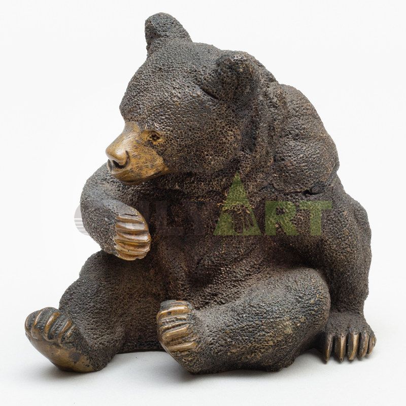 Customized bronze sculpture bear animal statue for garden