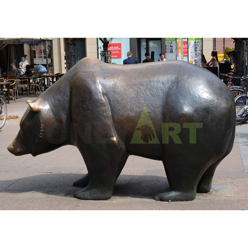 Customized Design Decorative Bronze Animal Statues Bronze Bear Sculpture