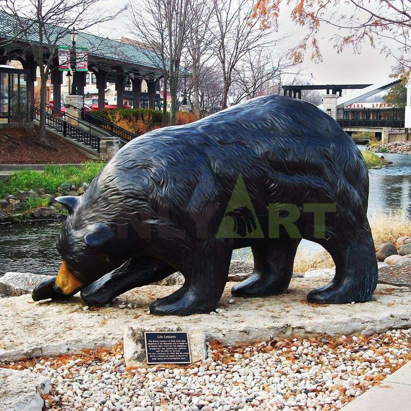Large Wild Animal casting bronze bear sculpture statue