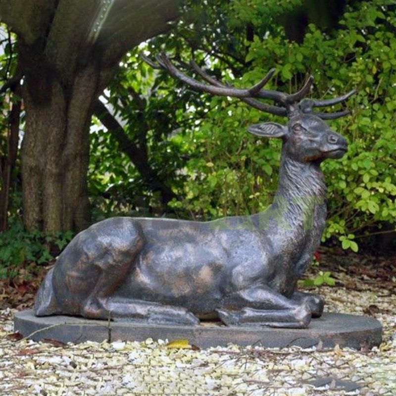 Bronze Art Foundry Outdoor Large Garden Metal Craft Animal Bronze Deer Sculpture