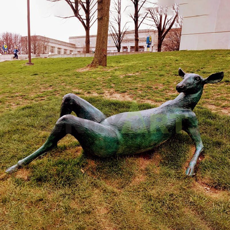 zoo best selling decorate bronze deer/elk statue