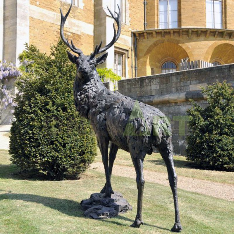 Copper Bronze Life Size Deer Sculpture