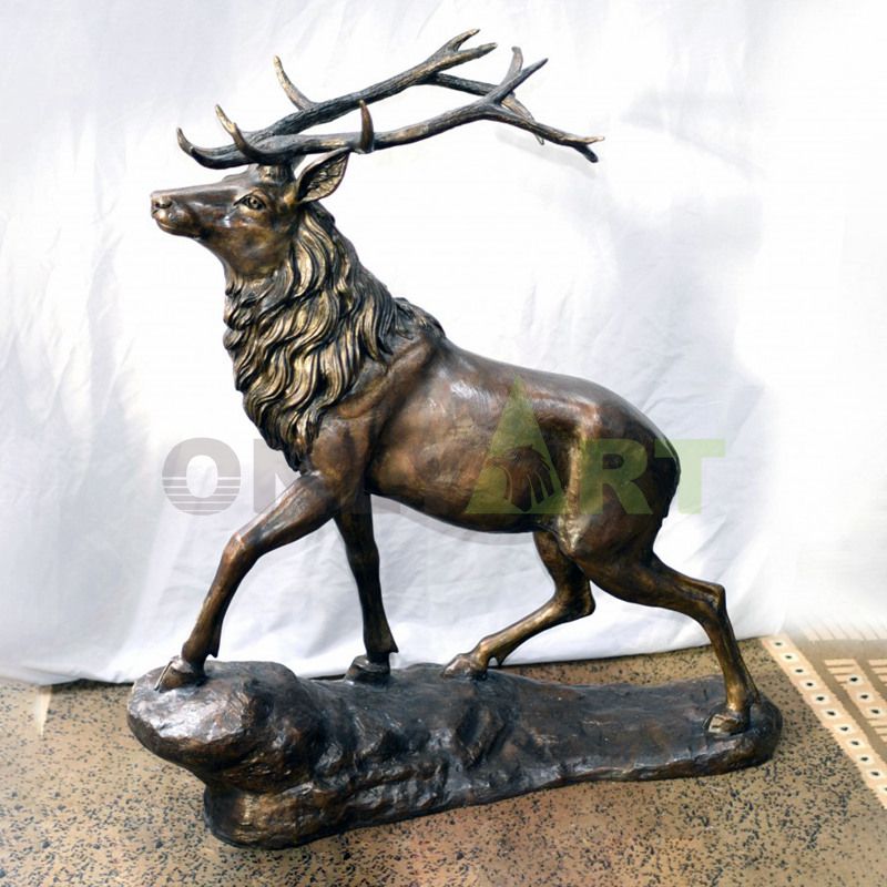 Cast Deer Bronze Garden Moose Sculpture