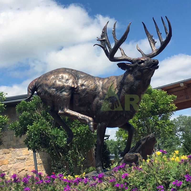 antique bronze caribou sculpture