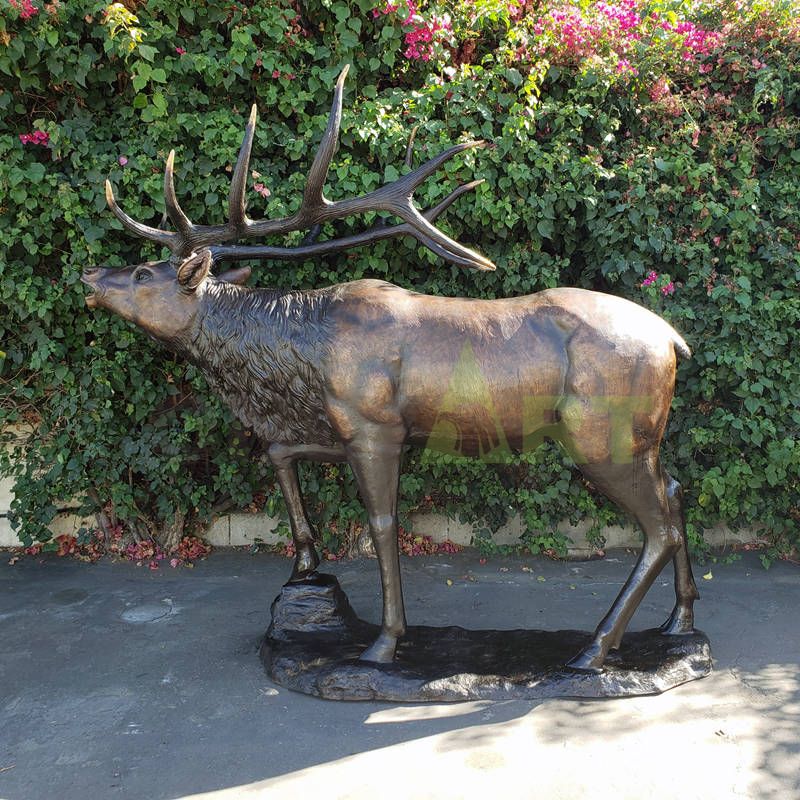 antique bronze caribou sculpture