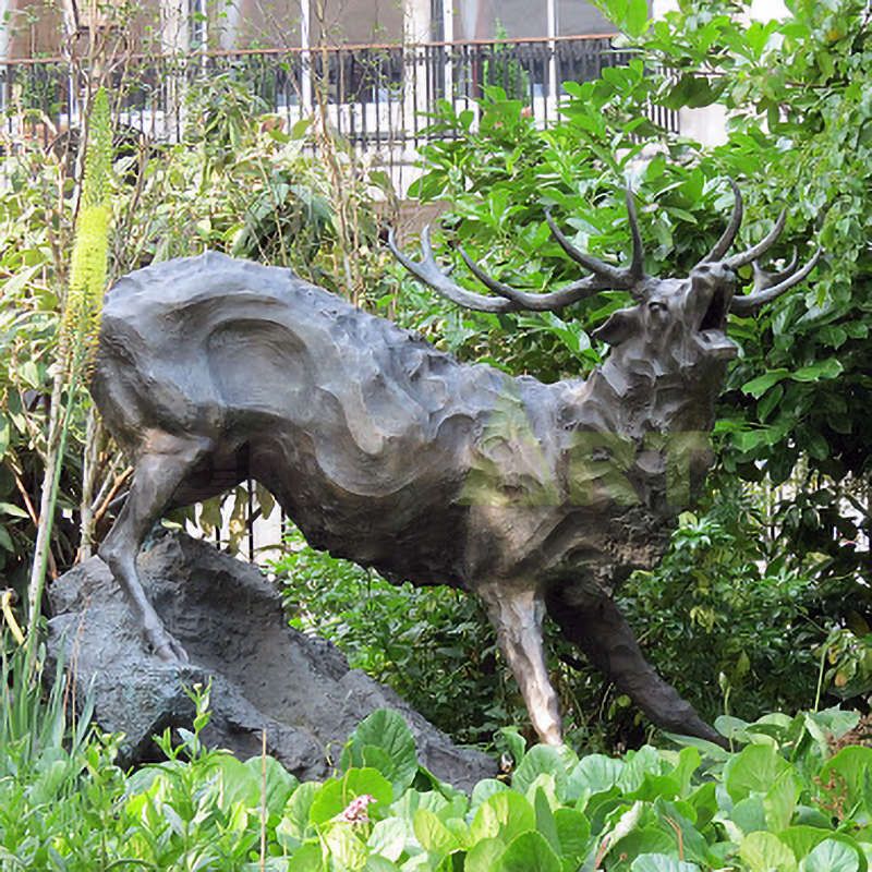 Customized garden antique cast bronze deer sculpture