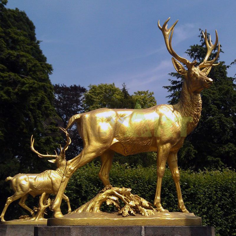 pretty unique wholesale customized bronze deer sculpture