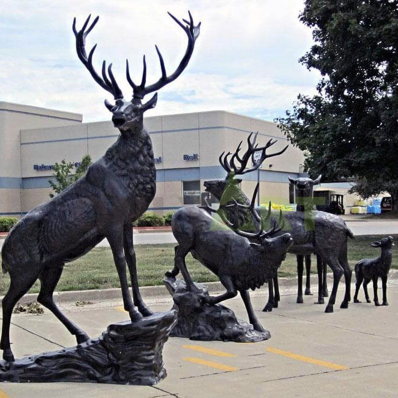 pretty unique wholesale customized bronze deer sculpture